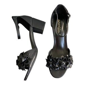 Patrizia By Spring Step Tomika Black Dress Sandals Sz 9